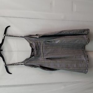 Rue+ Plaid Spaghetti Strap Babydoll Top